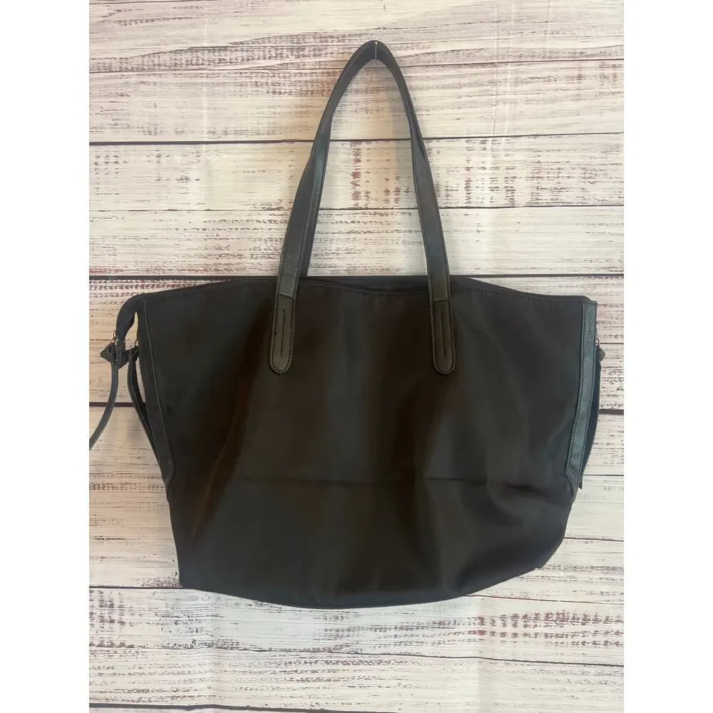 Botkier New York Bond Tote bag in black nylon with leather trim NWT